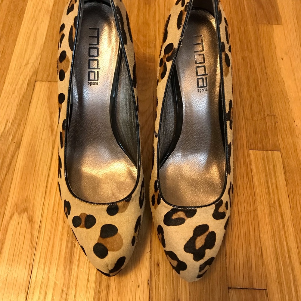 Moda Animal Skin Heels